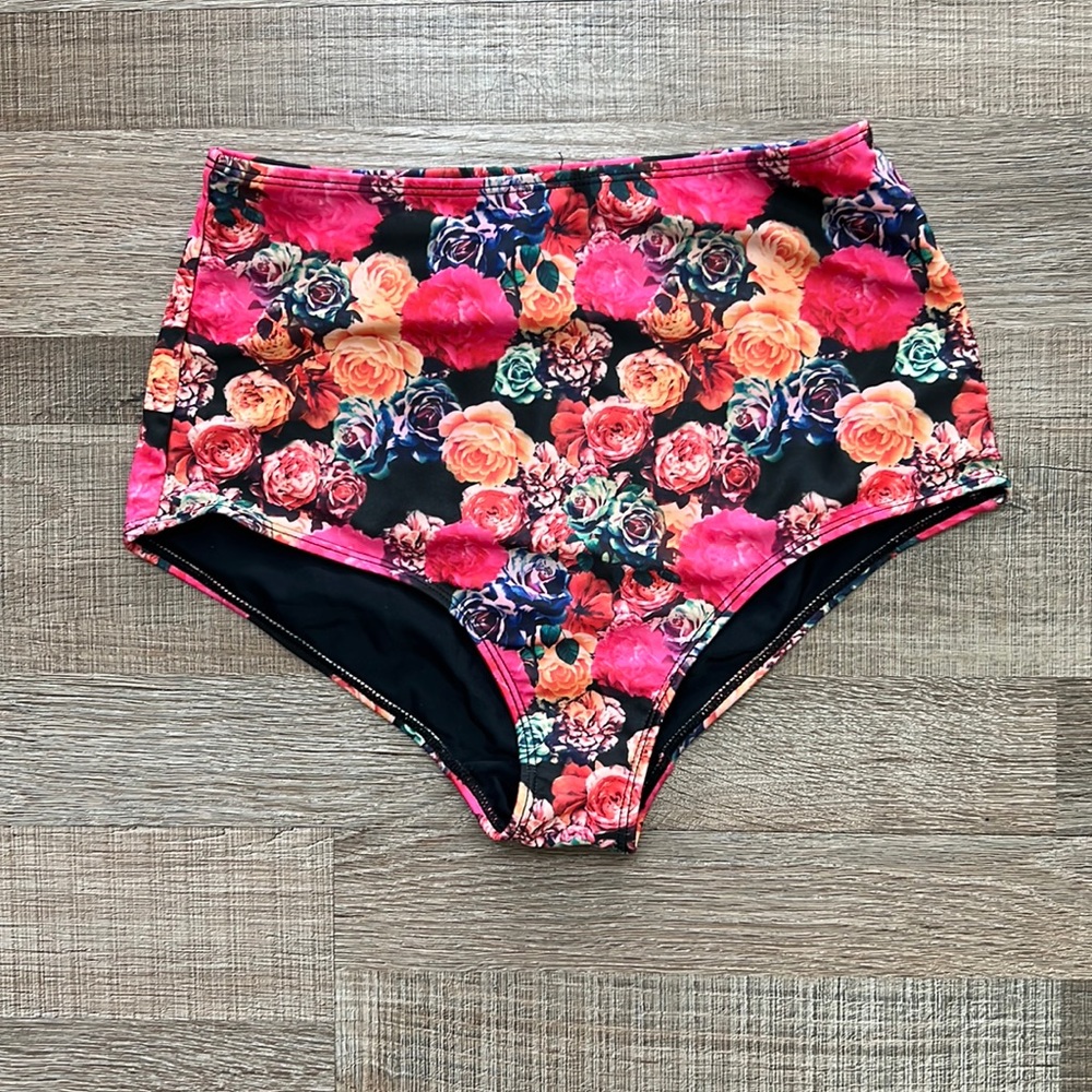 Topshop Roses High Waist Bikini Bottom